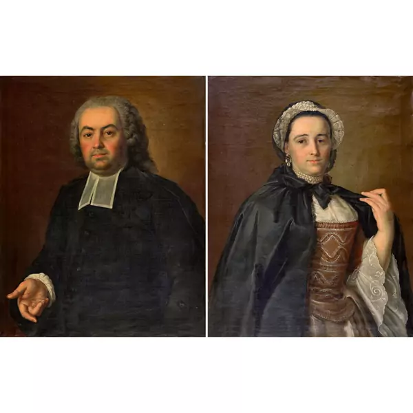 Porträt von Emanuel Rohr (1725-1805) und Susana Rohr (1736-1812). Gegenstücke