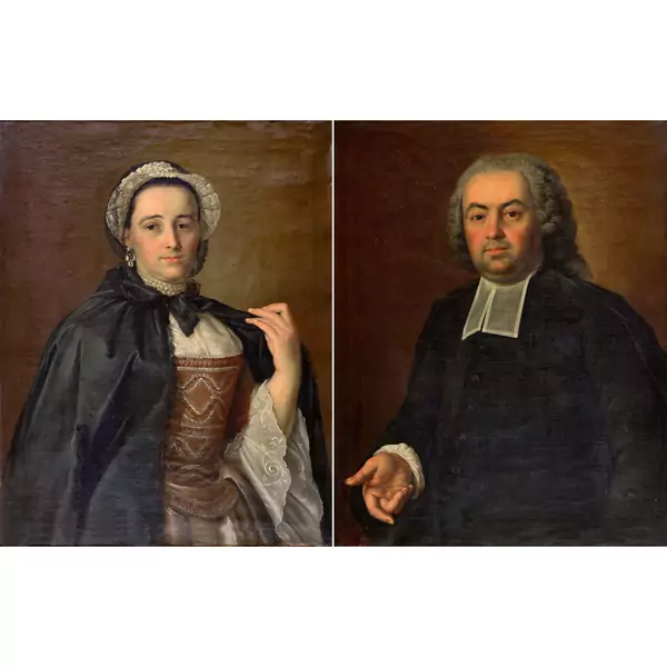 Porträt von Emanuel Rohr (1725-1805) und Susana Rohr (1736-1812). Gegenstücke