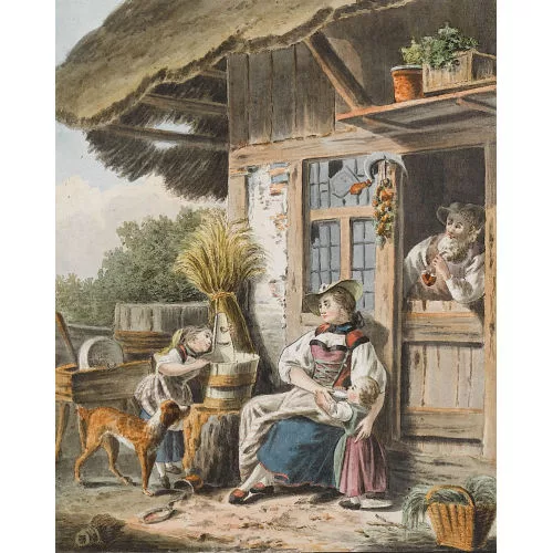 Sigmund Freudenberger — Idyllische Bauernszene.