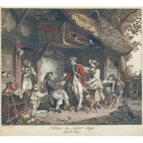 Sigmund Freudenberger — "Retour du Soldat Suisse/dans le Pays".