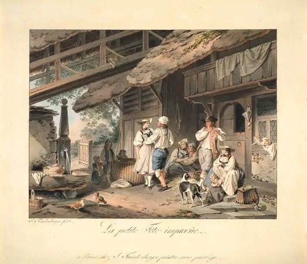 Sigmund Freudenberger — A. Les Chanteuses du Mois de May/à Berne chez S. Freudenberger, Peintre avec Privilège B. La petite Fête imprévue/à Berne chez S. Freudenberger, Peintre avec Privilège — Galerie Kornfeld