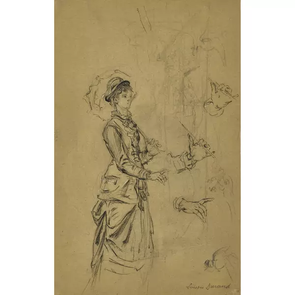 Studie einer Dame mit Schirm