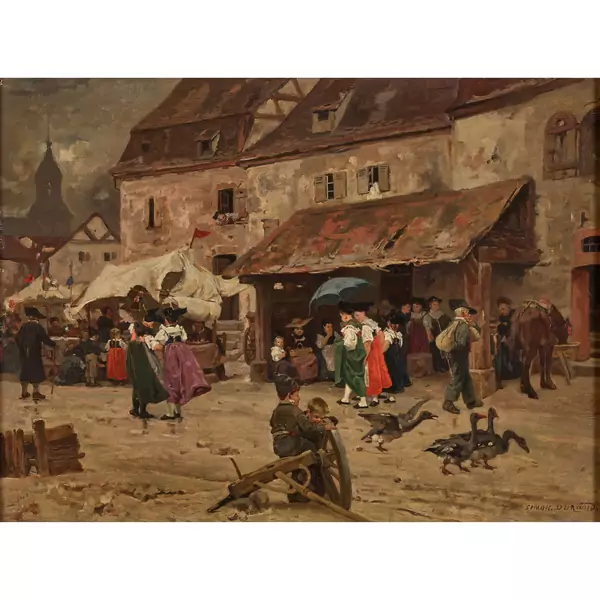 Regnerischer Markttag