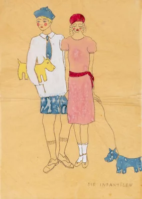 Sophie Taeuber-Arp — Kostümentwurf Die Infantilen, um 1925