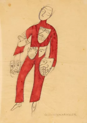 Sophie Taeuber-Arp — Kostümentwurf Gesichterhändler, um 1925