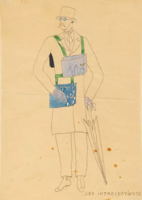 Sophie Taeuber-Arp — Kostümentwurf Der Introvertierte, um 1925