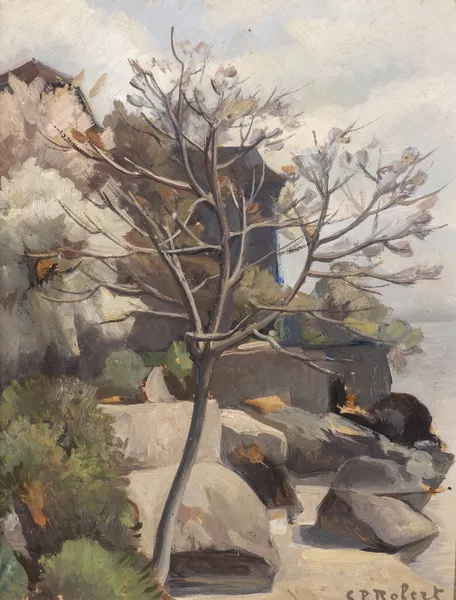 Steven Paul Robert (1896-1985), "Rive du lac entre Rivaz et St.Saphorin" — DognyAuction