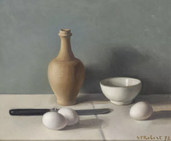Steven-Paul Robert (1896-1985), "Nature morte aux œufs et couteau" — DognyAuction