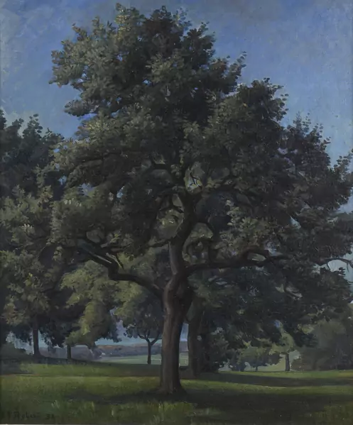 Steven Paul ROBERT (1896-1985), "Paysage avec arbres", Huile sur toile — DognyAuction