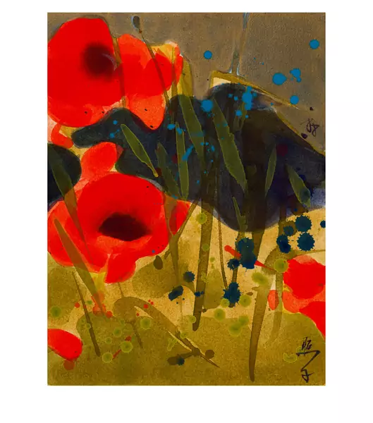 Teruko Yokoi — Mohnblumen — Galerie Kornfeld