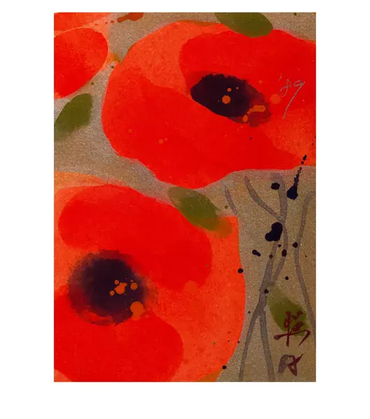Teruko Yokoi — Mohnblumen — Galerie Kornfeld