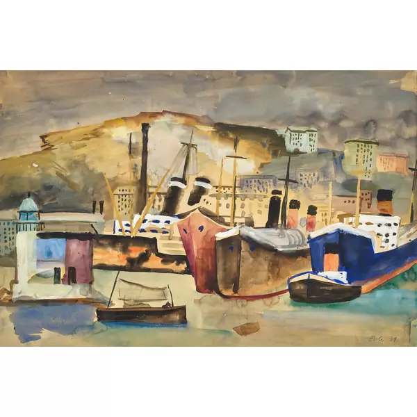 Südlicher Hafen am Meer