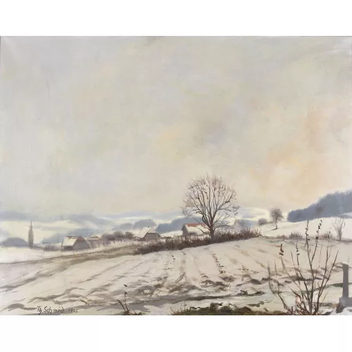 Theodor Schmid — "Winterstille bei Laupen".