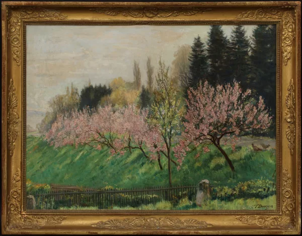 Théodore Douzon — Cerisiers en fleur,