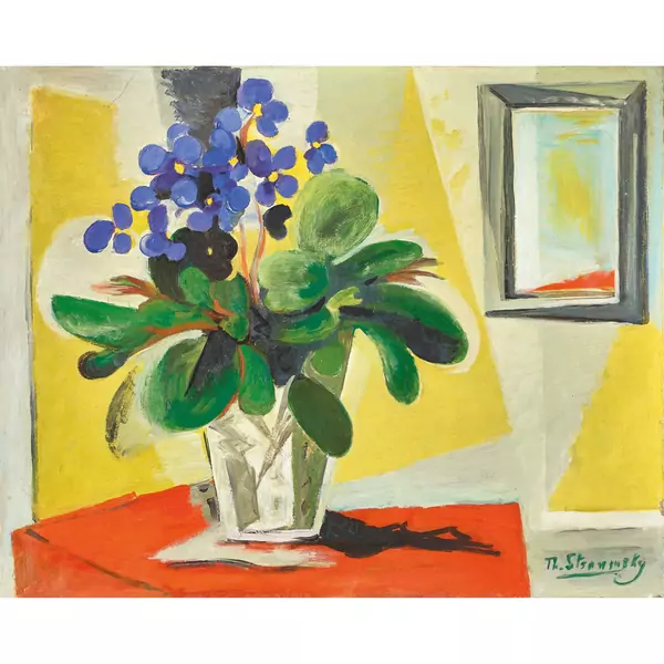 Stillleben mit Blumen in Vase