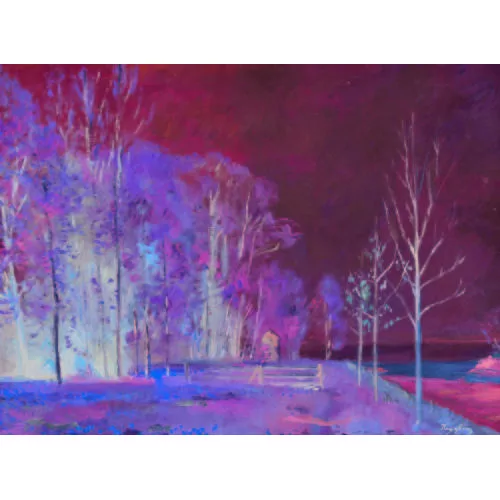 Theo Glinz — Uferlandschaft im Frühling.