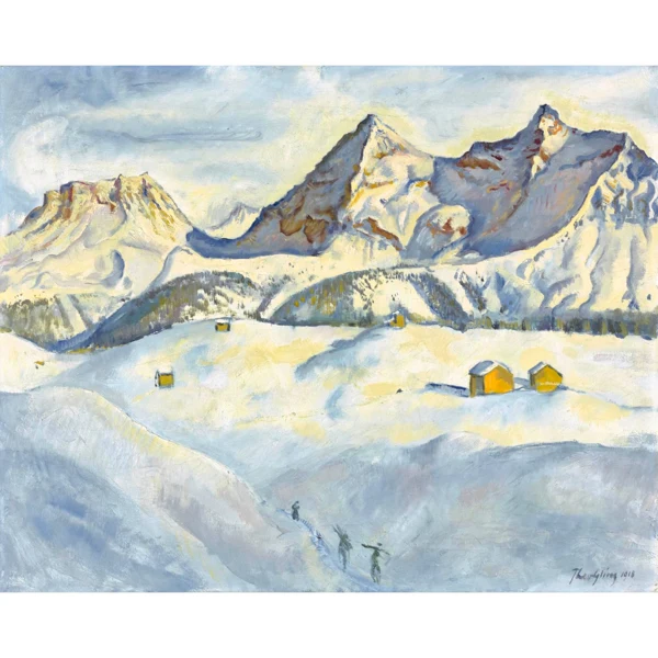 Theo Glinz — ANSICHT VON AROSA (MARAN), 1918 VIEW OF AROSA (MARAN), 1918