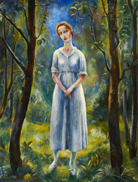 Frau im Wald