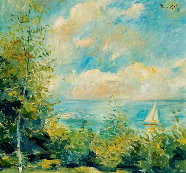 Landschaft mit Seesicht