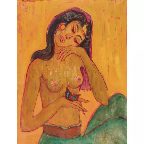 Theomeier genannt Meier aus Bali — "Junge Balinesin mit Schmetterling".