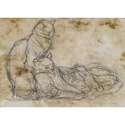 Théophile-Alexandre Steinlen — Deux chats.