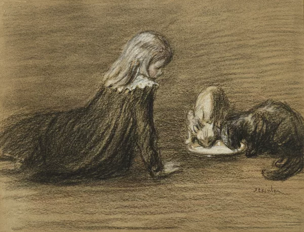 Théophile Alexandre Steinlen — Jeune fille aux chats