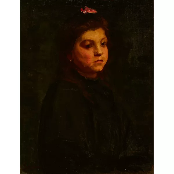 Théophile-Alexandre Steinlen — Portrait d'une jeune fille.