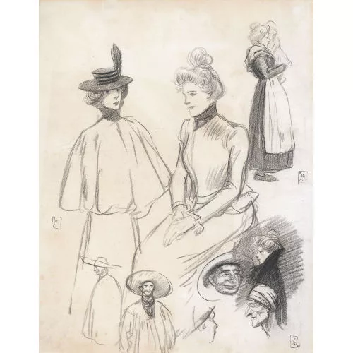 Théophile-Alexandre Steinlen — Figurenstudien.