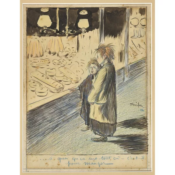 Théophile-Alexandre Steinlen — "...à quoi qu'ca sert-tout cà - C'est-il pour manger".