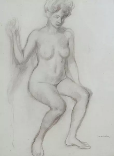 Théophile Alexandre STEINLEN (1859-1923), 'Nu', mine de plomb — DognyAuction
