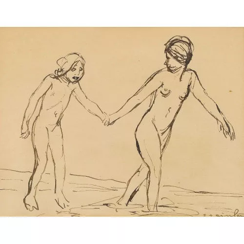 Théophile-Alexandre Steinlen — "Jeune fille et jeune femme nues".