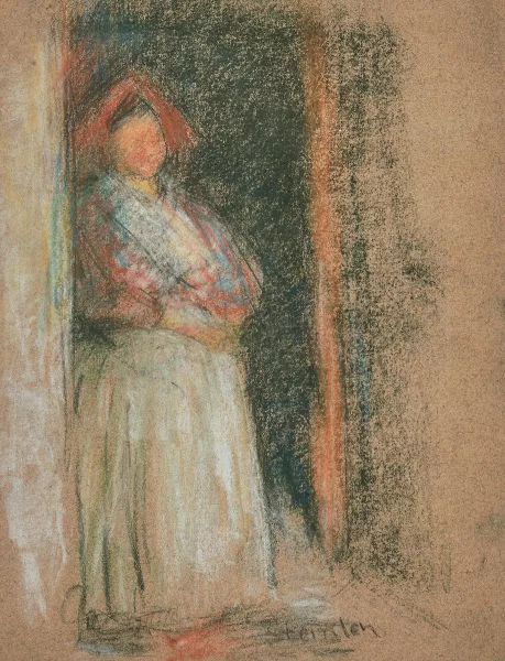 Théophile-Alexandre Steinlen — Frau im Türrahmen stehend