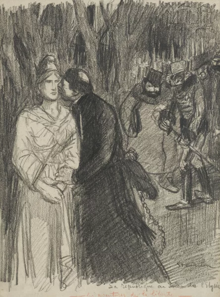 Théophile-Alexandre Steinlen — "La république au jardin de l'Elysée"