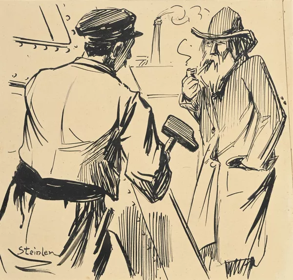Théophile Alexandre Steinlen — Deux hommes sur un chantier