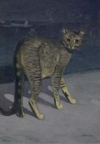 THÉOPHILE ALEXANDRE STEINLEN — Katze in der Nacht. — Koller Auktionen
