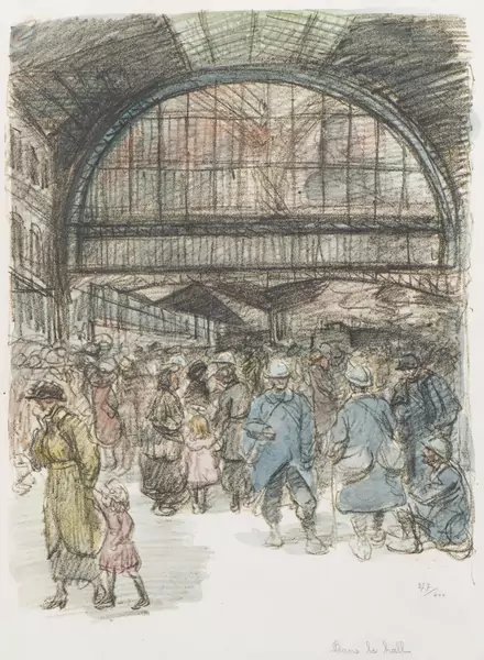 Théophile Alexandre STEINLEN (1859-1923), "Dans le hall", lithographie — DognyAuction