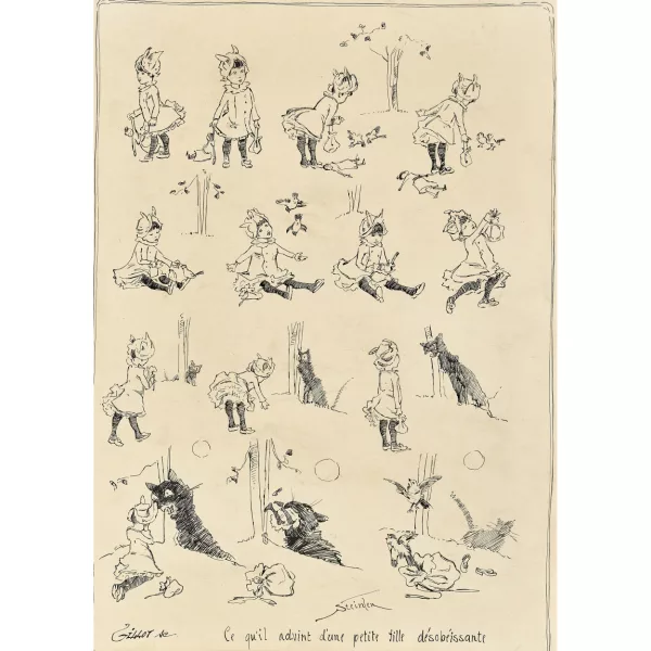 Théophile-Alexandre Steinlen — "Ce qu'il advint d'une petite fille désobéissante".