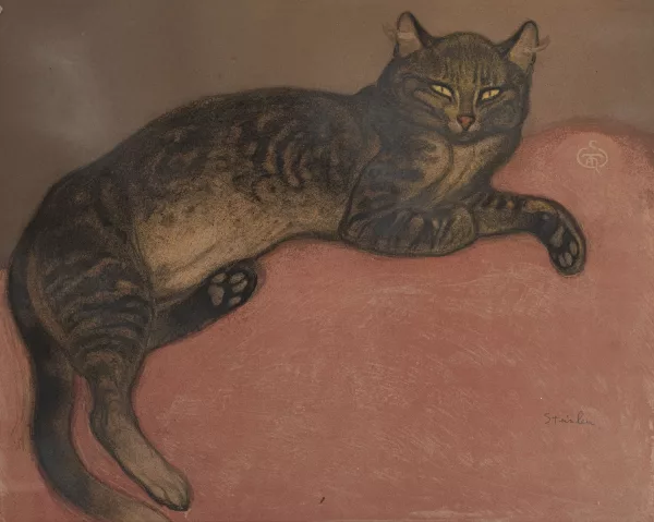 Théophile-Alexandre Steinlen — "L'hiver, chat sur un coussin"