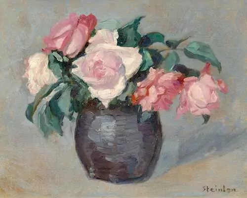 THÉOPHILE ALEXANDRE STEINLEN — Bouquet of roses. — Koller Auktionen