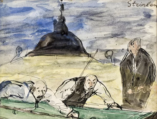 Théophile-Alexandre Steinlen — Les joueurs de billard