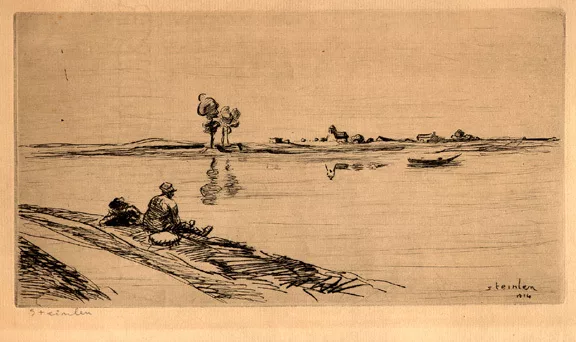 Théophile-Alexandre Steinlen — Bords de l'Oise, 1914
