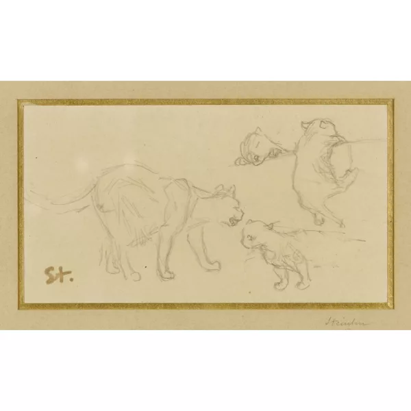 Théophile-Alexandre Steinlen — Katzenfamilie.