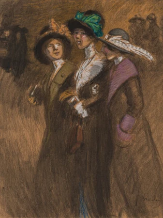 Trois femmes dans la rue
