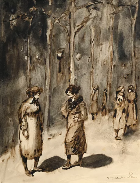Théophile Alexandre Steinlen — Scène de rue animée