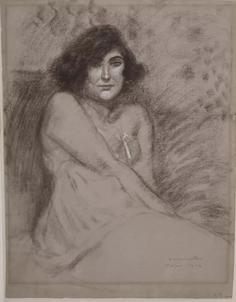 Théophile Alexandre STEINLEN (1859 - 1923), "Portrait de femme", fusain et pastel — DognyAuction