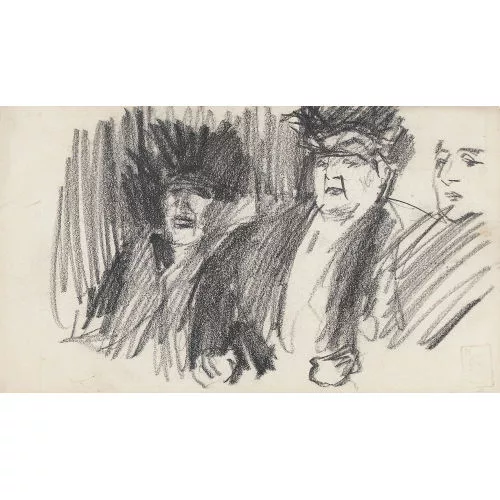 Théophile-Alexandre Steinlen — Staunende Figurengruppe.
