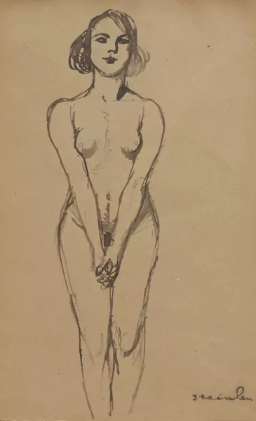 Théophile Alexandre STEINLEN (1859-1923), 'Nu debout', encre — DognyAuction