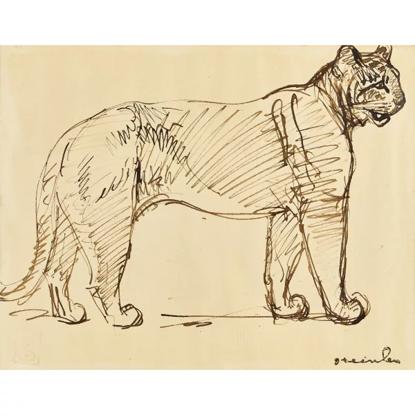 Théophile-Alexandre Steinlen — Stehender Panther.