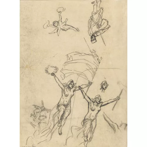 Théophile-Alexandre Steinlen — "Etude de figures pour une affiche".