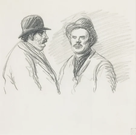 Etudes d'hommes au chapeau